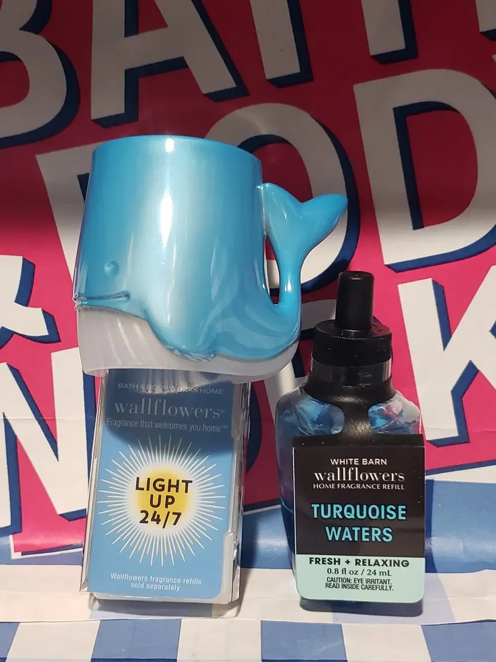 BBW Blue Whale Night Light  Fragrance Wallflower Plug In